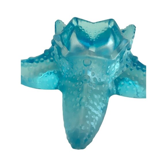 Coastal Starfish Glass Candle Holder Purple Blue Clear Votive TeaLight Nautical - Picture 6 of 8